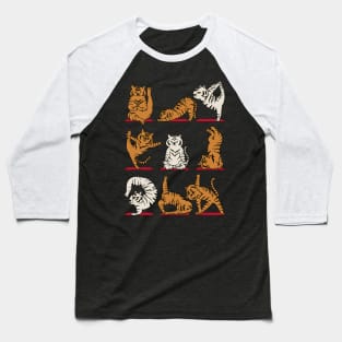 Bengal Tiger Yoga Baseball T-Shirt